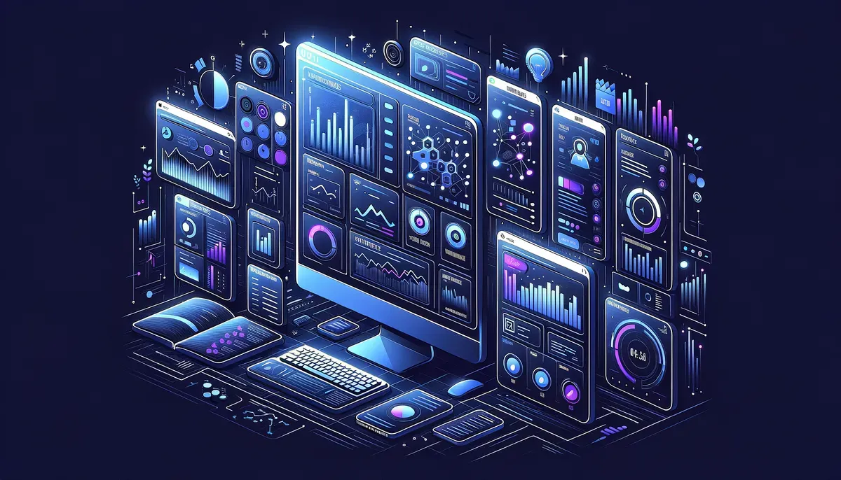 Dashboard interface showing AWS investment in AI companies software features