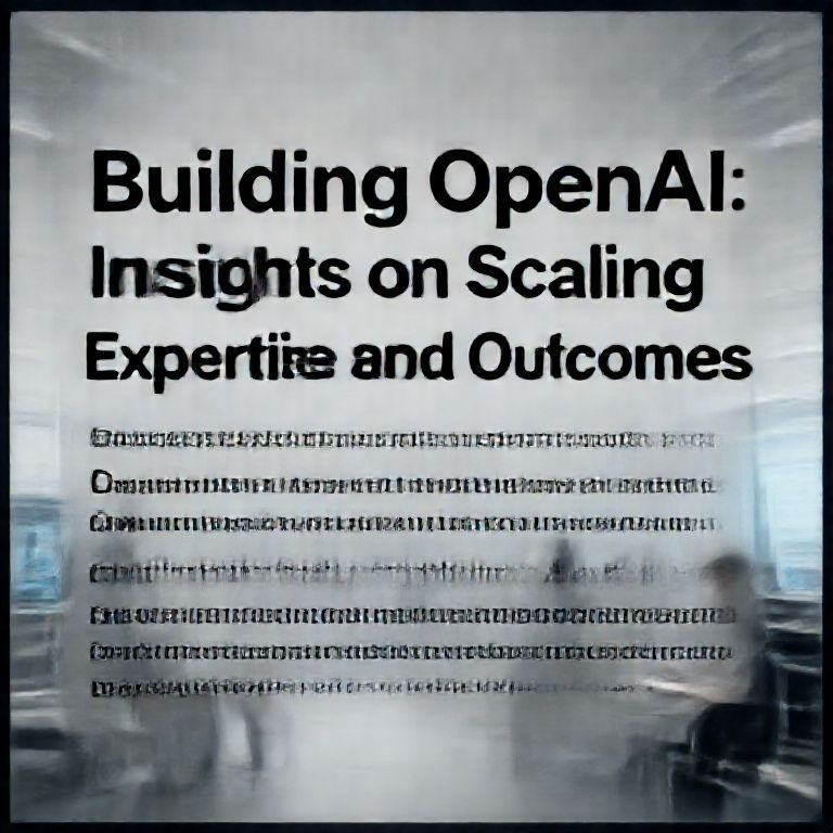 Building OpenAI: Insights on Scaling Expertise and Outcomes