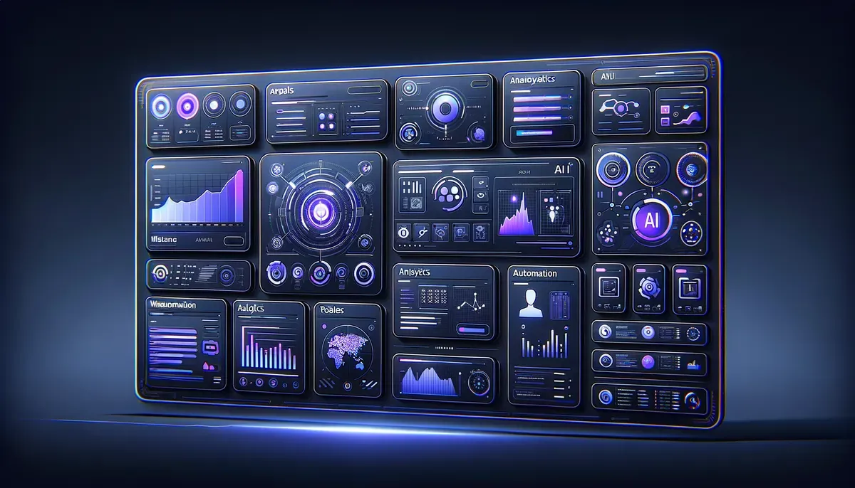 Dashboard interface showing Claude AI at HumanX conference software features