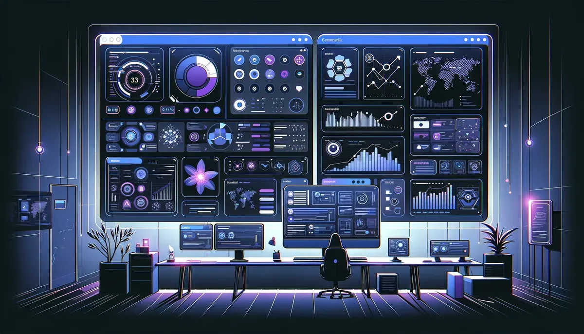 Dashboard interface showing Claude AI at HumanX conference software features
