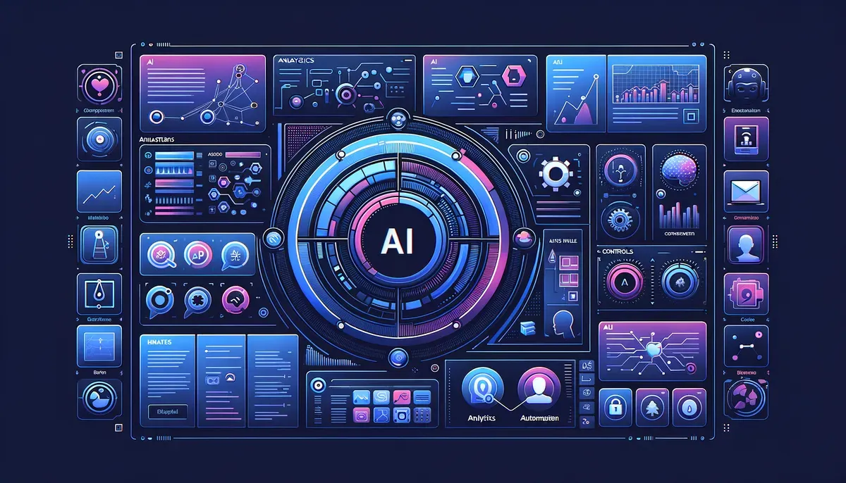 Dashboard interface showing Glossary of common AI terms software features