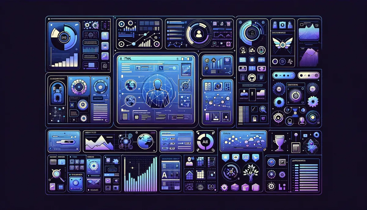 Dashboard interface showing Glossary of common AI terms software features