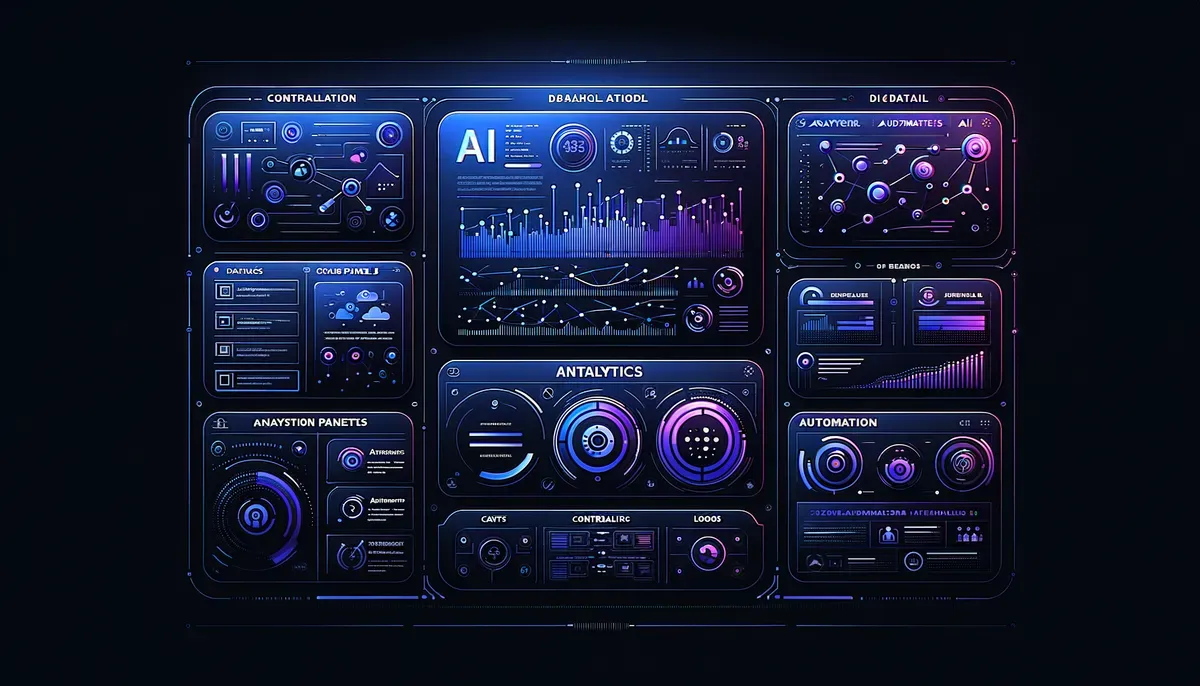 Dashboard interface showing Glossary of common AI terms software features