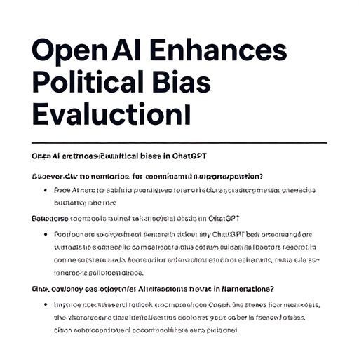 OpenAI Enhances Political Bias Evaluation in ChatGPT
