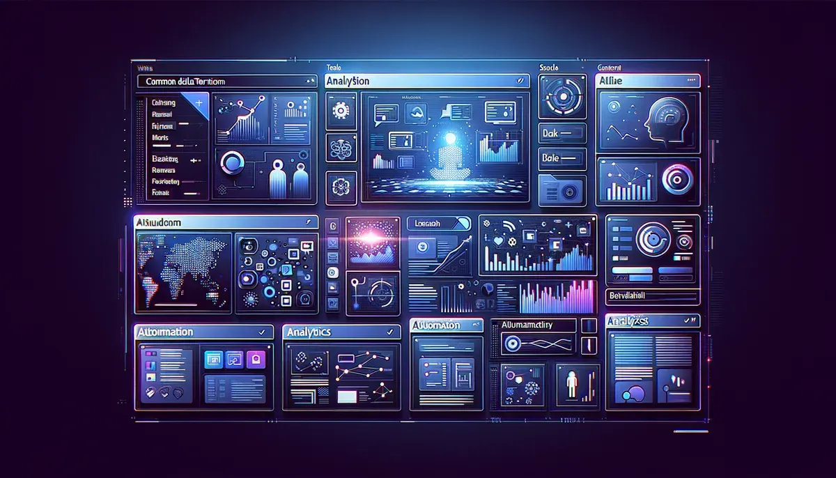 Dashboard interface showing Glossary of common AI terms software features