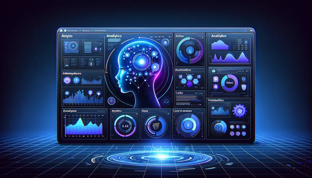Dashboard interface showing AI technology shaping industries software features