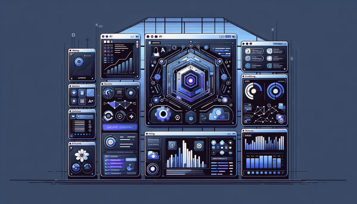 Dashboard interface showing AI technology shaping industries software features