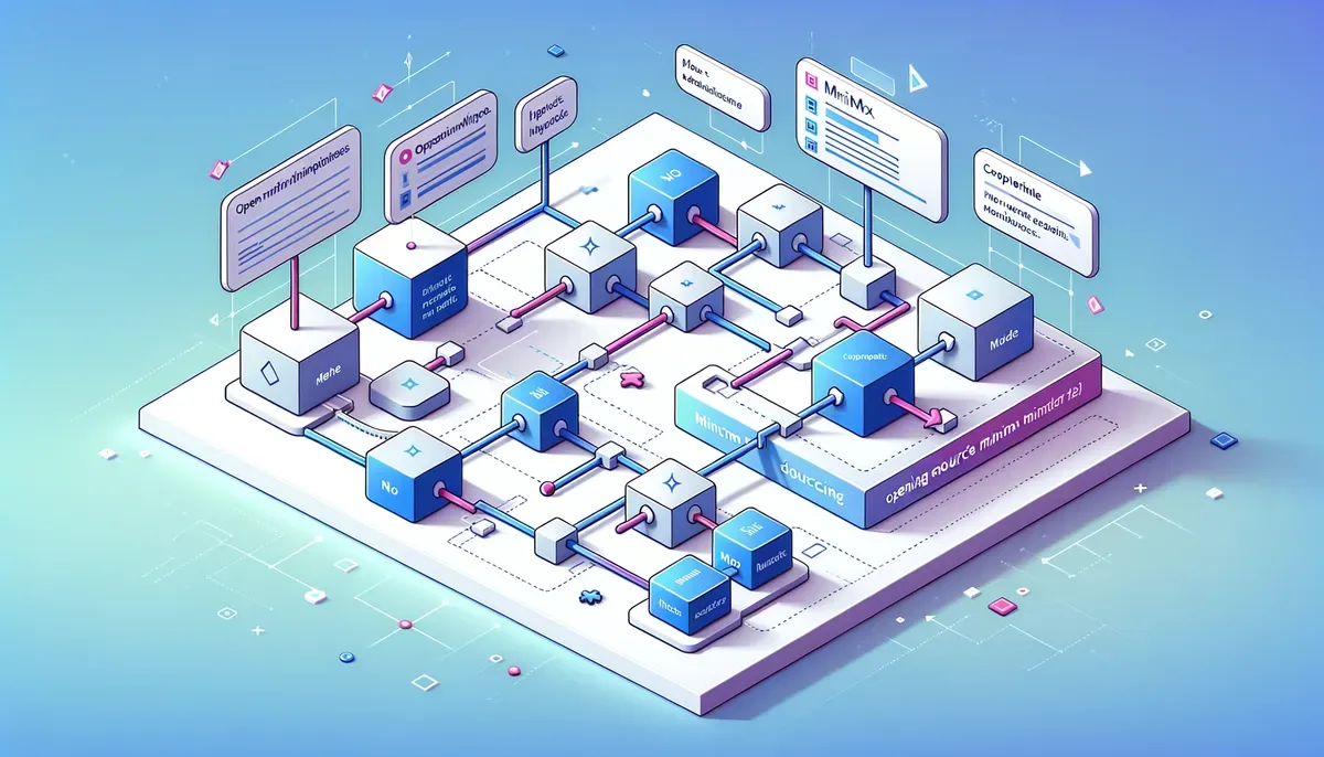 Diagram illustrating Open Sourcing MiniMax M27 Model workflow and process steps
