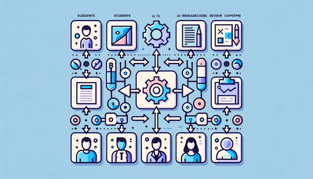 Diagram illustrating Automated AI Research Paper Writing workflow and process steps