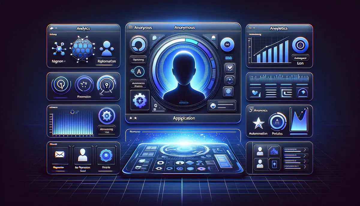 Dashboard interface showing Meta AI app App Store ranking software features