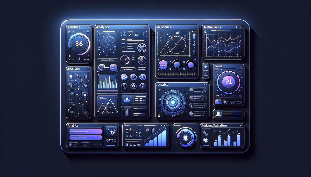 Dashboard interface showing Meta AI app App Store ranking software features