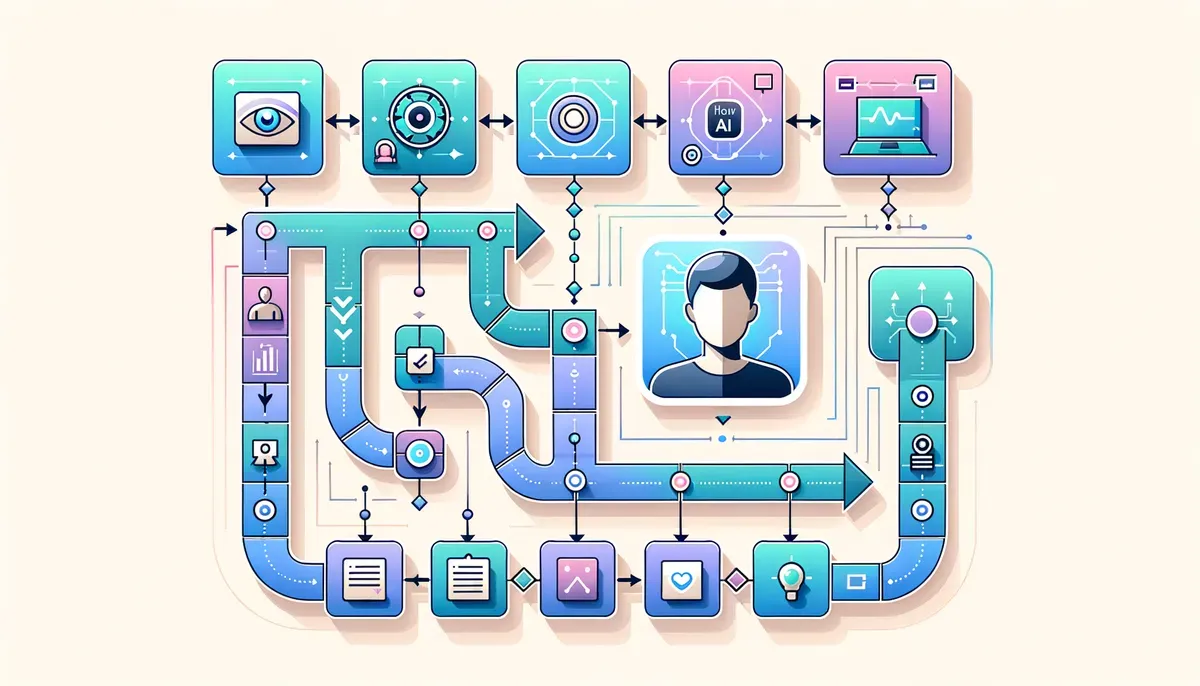 Diagram illustrating Microsoft developing new AI agent workflow and process steps