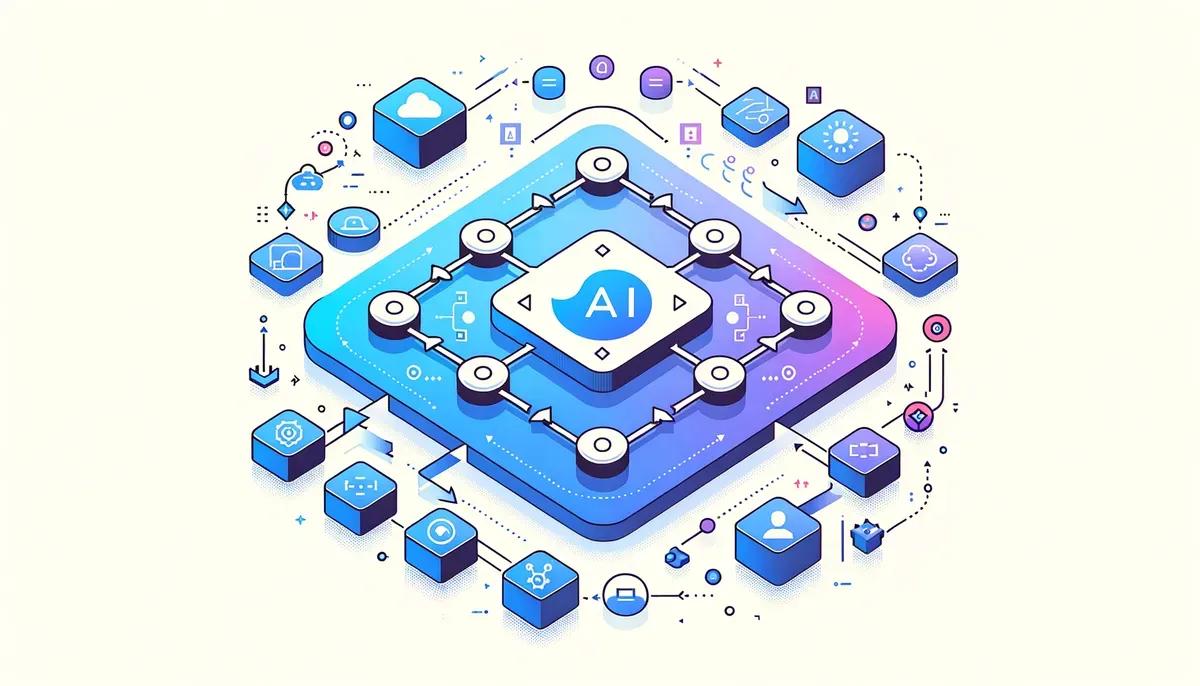 Diagram illustrating Microsoft developing new AI agent workflow and process steps