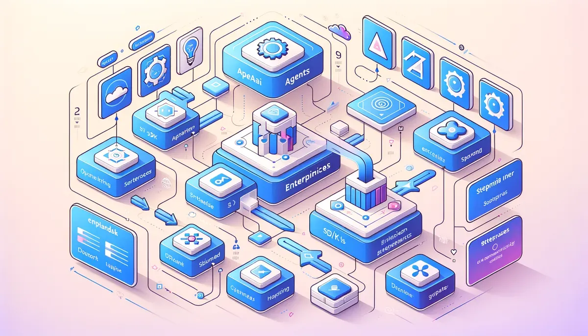 Diagram illustrating OpenAI Agents SDK updates for enterprises workflow and process steps