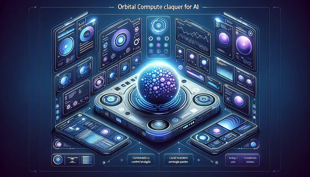 Dashboard interface showing Orbital compute cluster for AI software features