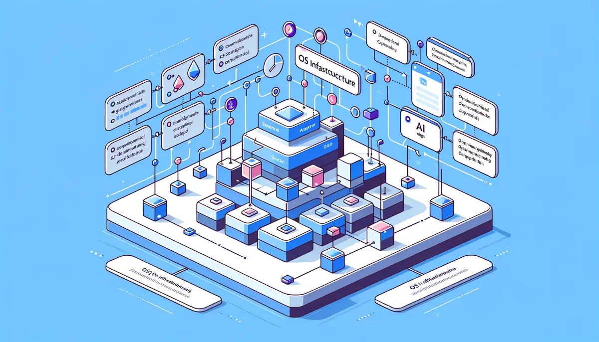 Diagram illustrating OSGym OS infrastructure for AI agents workflow and process steps