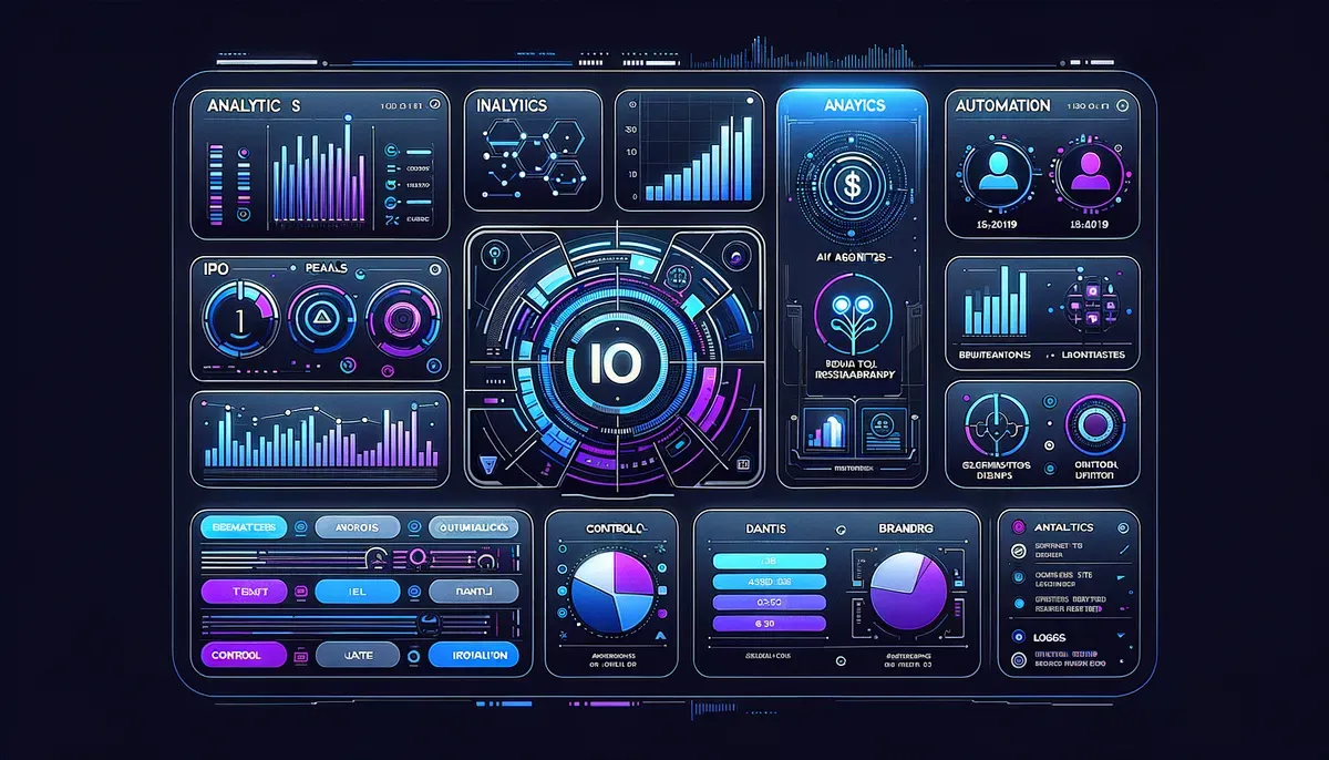 Dashboard interface showing Vercel IPO readiness and AI agents software features